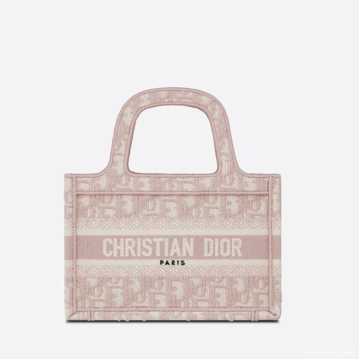 Cheap Dior Mini Motif Oblique Pink Canvas Tote Book 0802 Luxury